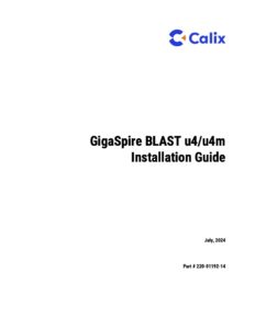 Calix GigaSpire Blast u4/u4m Installation Guide cover