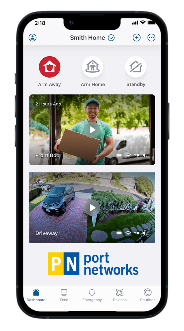 Arlo security software on phone